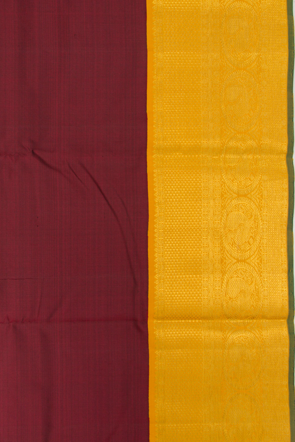 Kanchipuram Silk Plain Maroon Saree