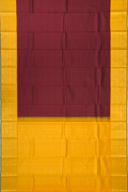 Kanchipuram Silk Plain Maroon Saree