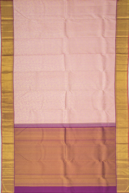 Kanchipuram Silk Jaal Baby Pink Saree