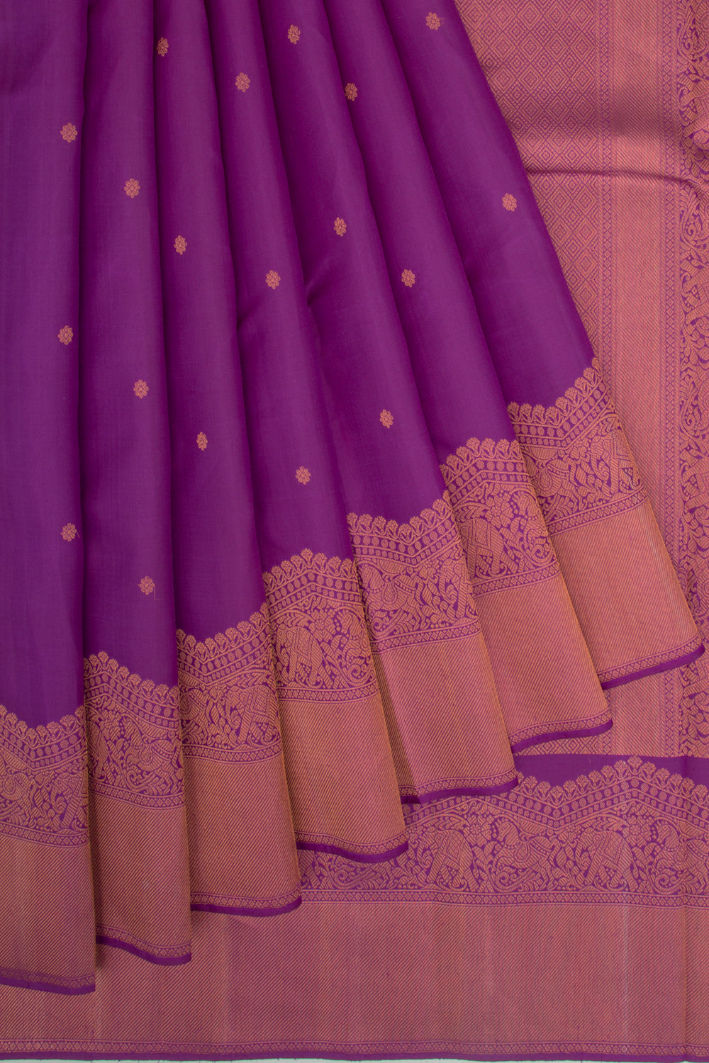 Kanchipuram Silk Butta Purple Saree