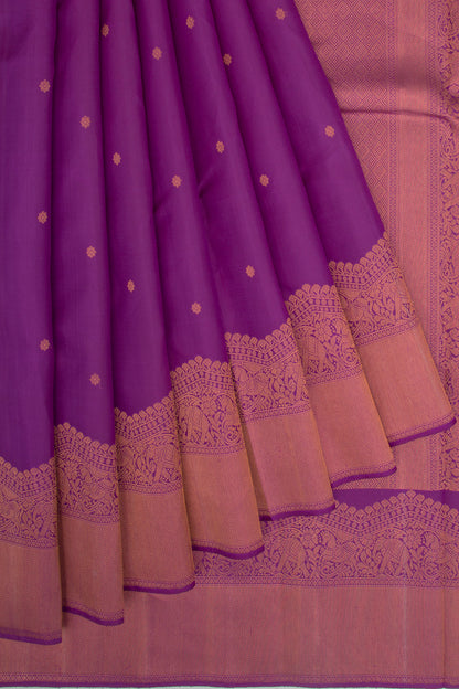 Kanchipuram Silk Butta Purple Saree
