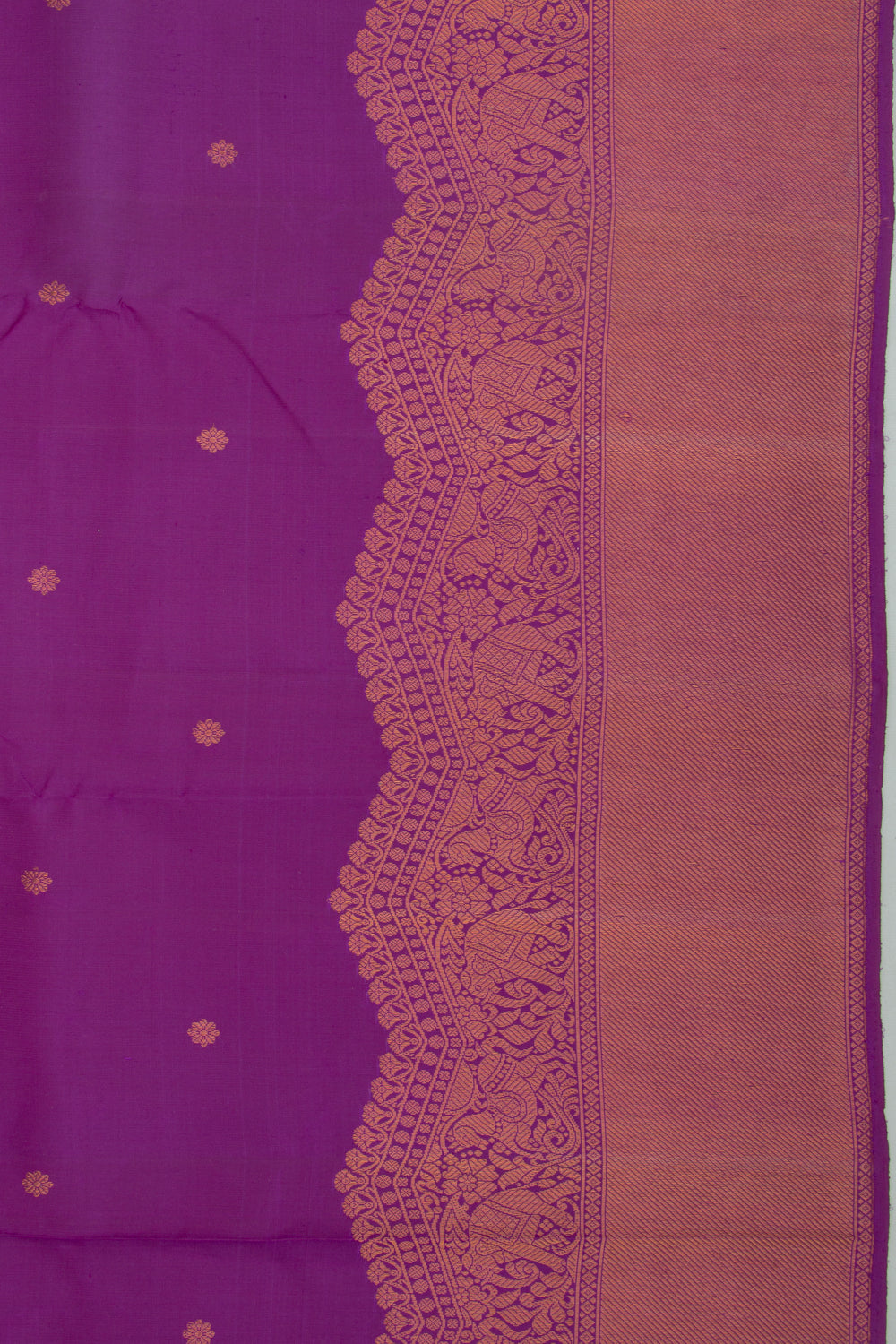 Kanchipuram Silk Butta Purple Saree