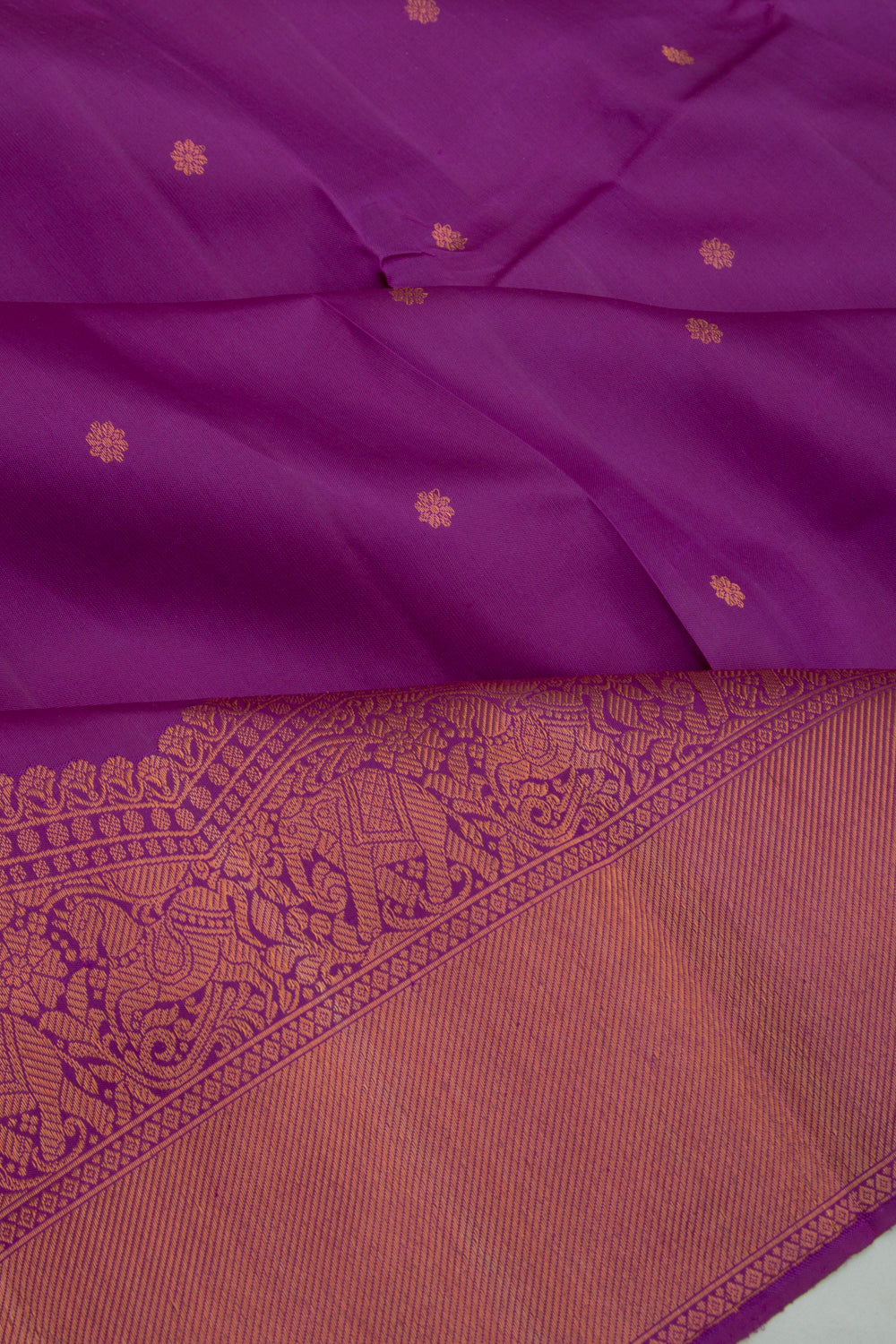 Kanchipuram Silk Butta Purple Saree