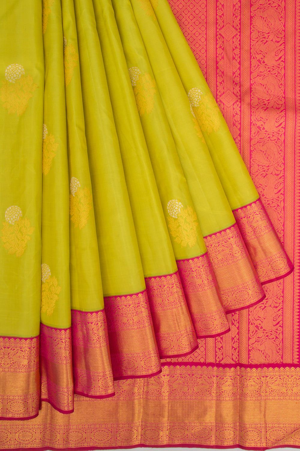 Kanchipuram Silk Butta Green Saree