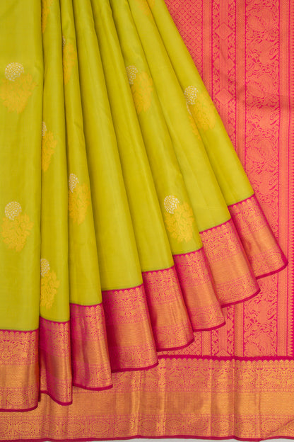 Kanchipuram Silk Butta Green Saree