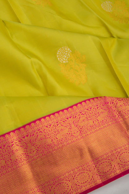 Kanchipuram Silk Butta Green Saree