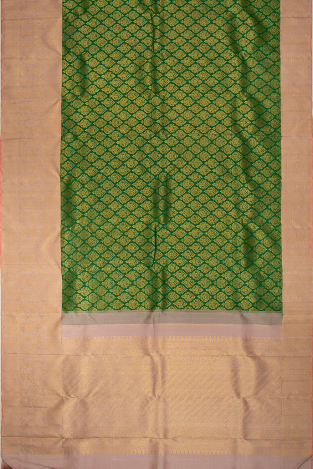 Kanchipuram Silk Brocade Green Saree