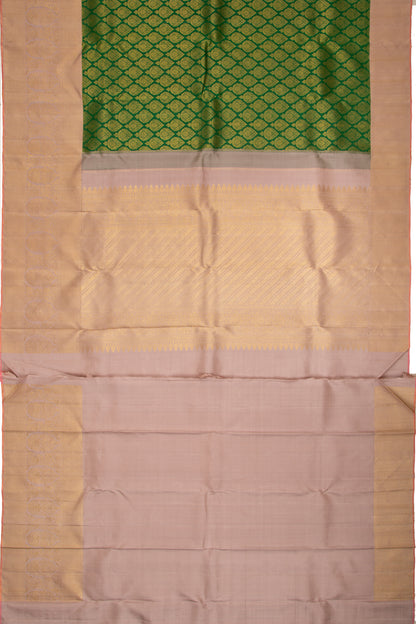 Kanchipuram Silk Brocade Green Saree