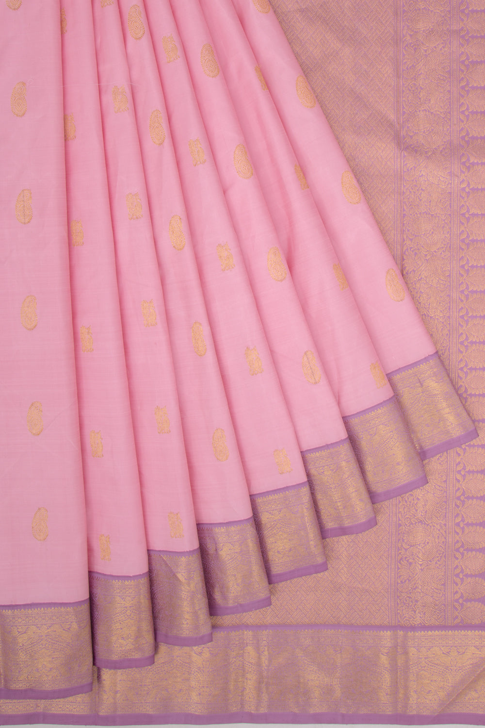 Kanchipuram Silk Butta Pink Saree