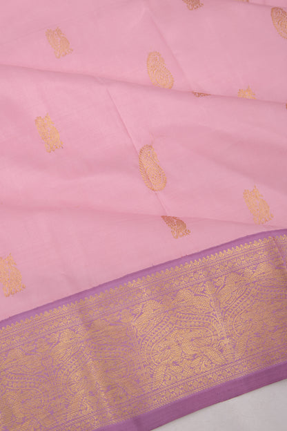 Kanchipuram Silk Butta Pink Saree