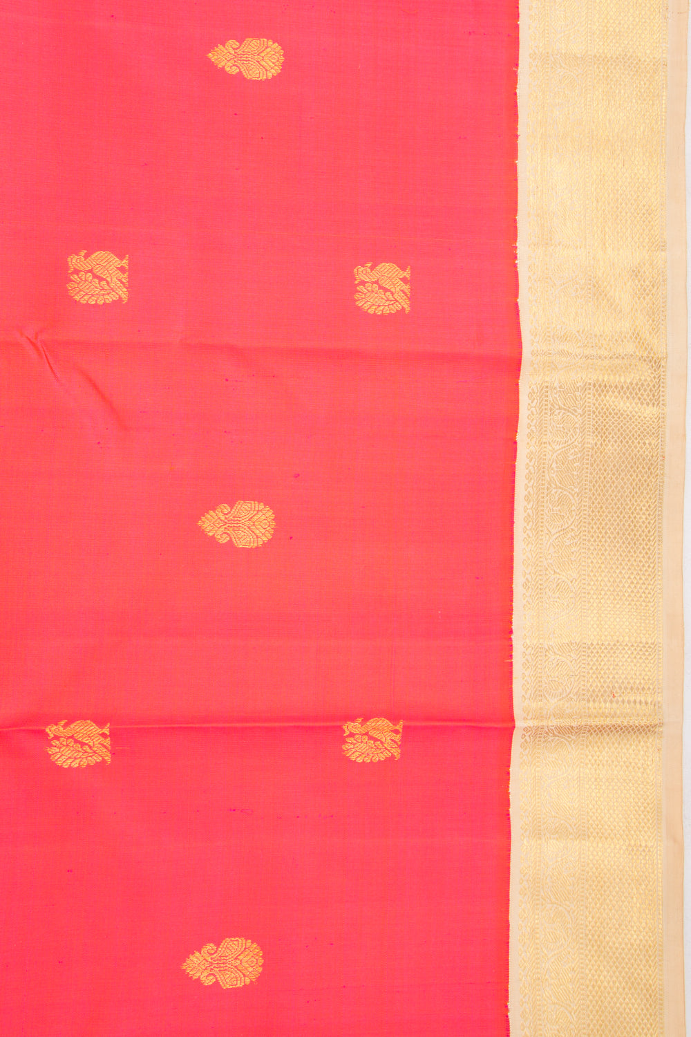Kanchipuram Silk Butta Carnation Red Saree