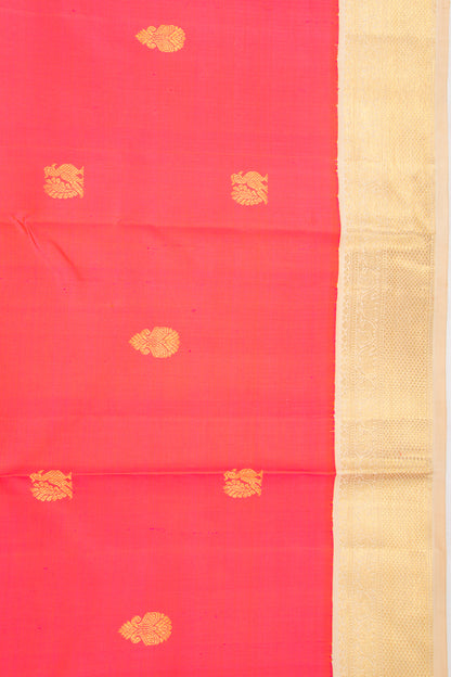 Kanchipuram Silk Butta Carnation Red Saree
