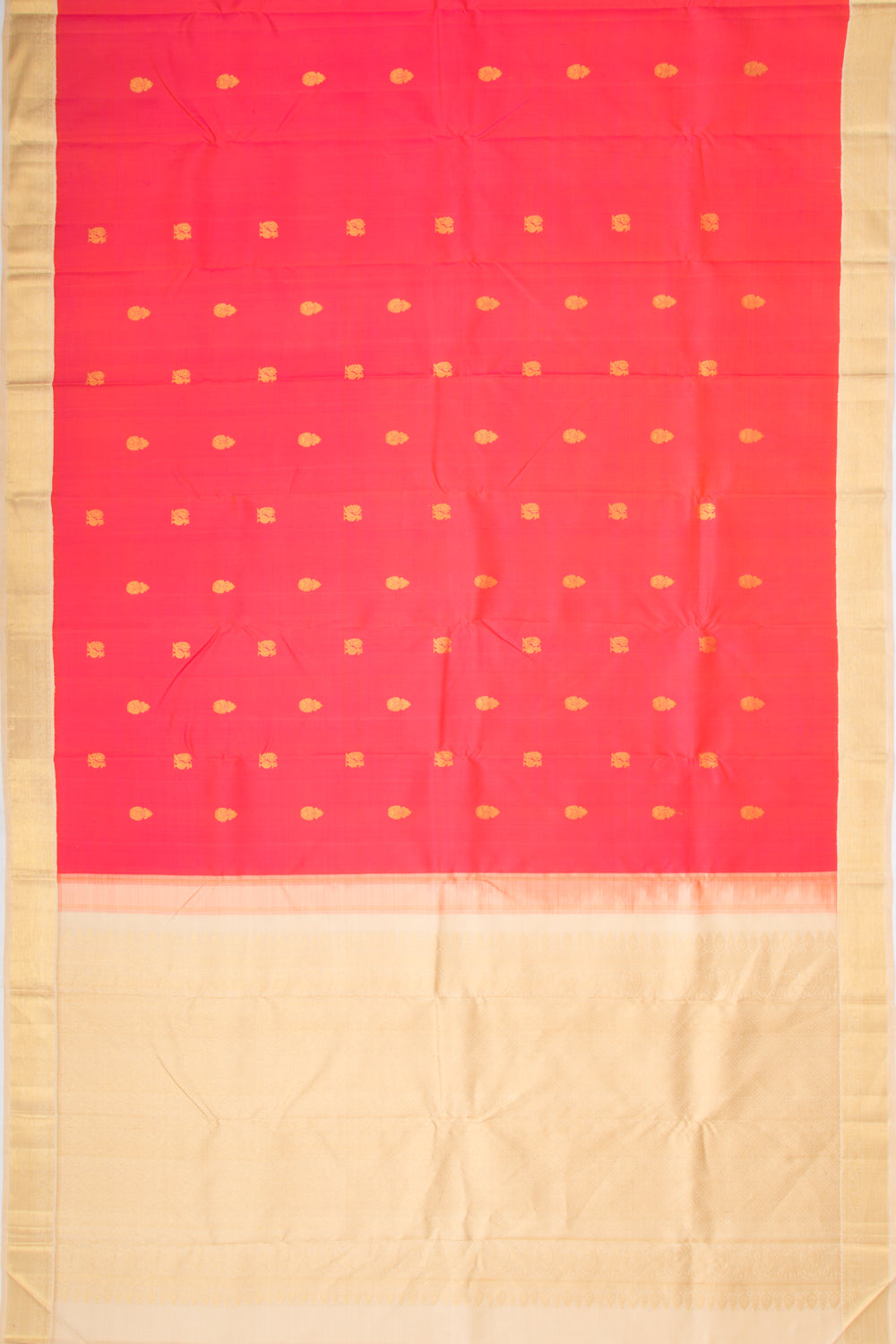 Kanchipuram Silk Butta Carnation Red Saree