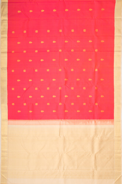 Kanchipuram Silk Butta Carnation Red Saree