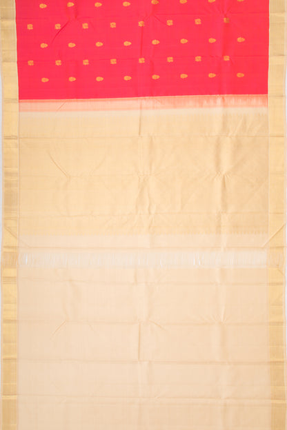 Kanchipuram Silk Butta Carnation Red Saree