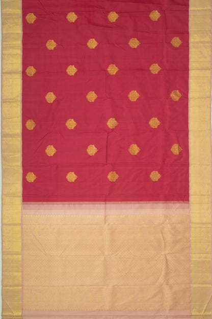 Kanchipuram Silk Butta Red Vintage Saree