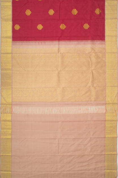 Kanchipuram Silk Butta Red Vintage Saree