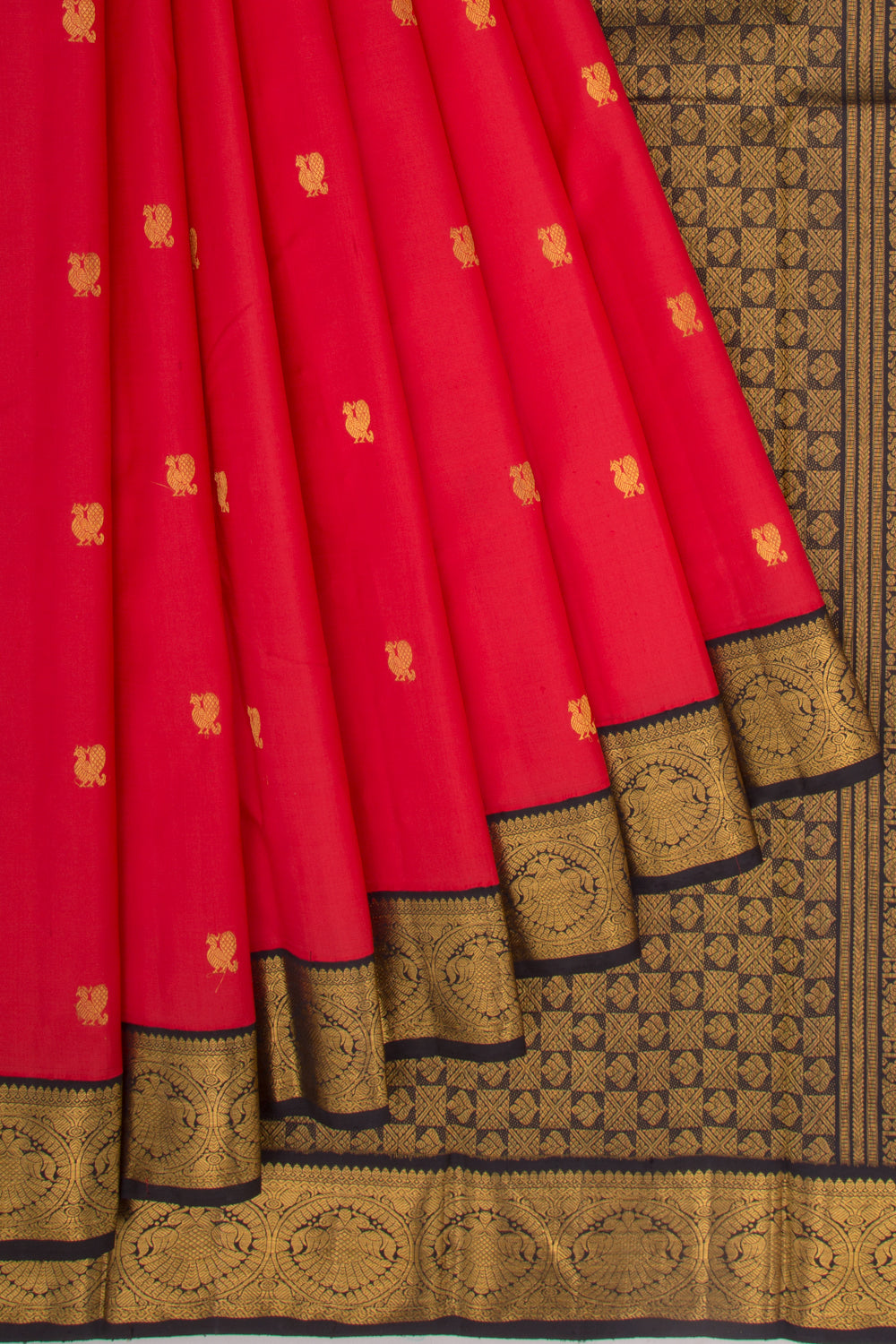 Kanchipuram Silk Butta Red Saree