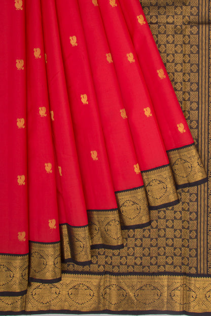 Kanchipuram Silk Butta Red Saree