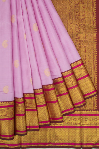 Kanchipuram Silk Butta Lilac Saree