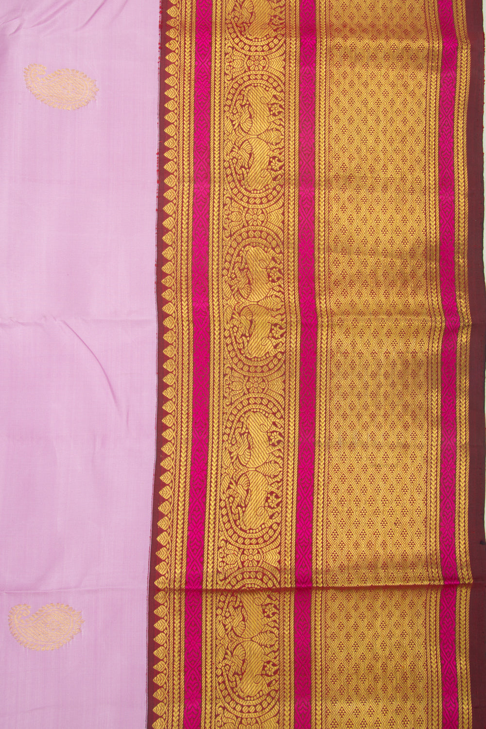 Kanchipuram Silk Butta Lilac Saree