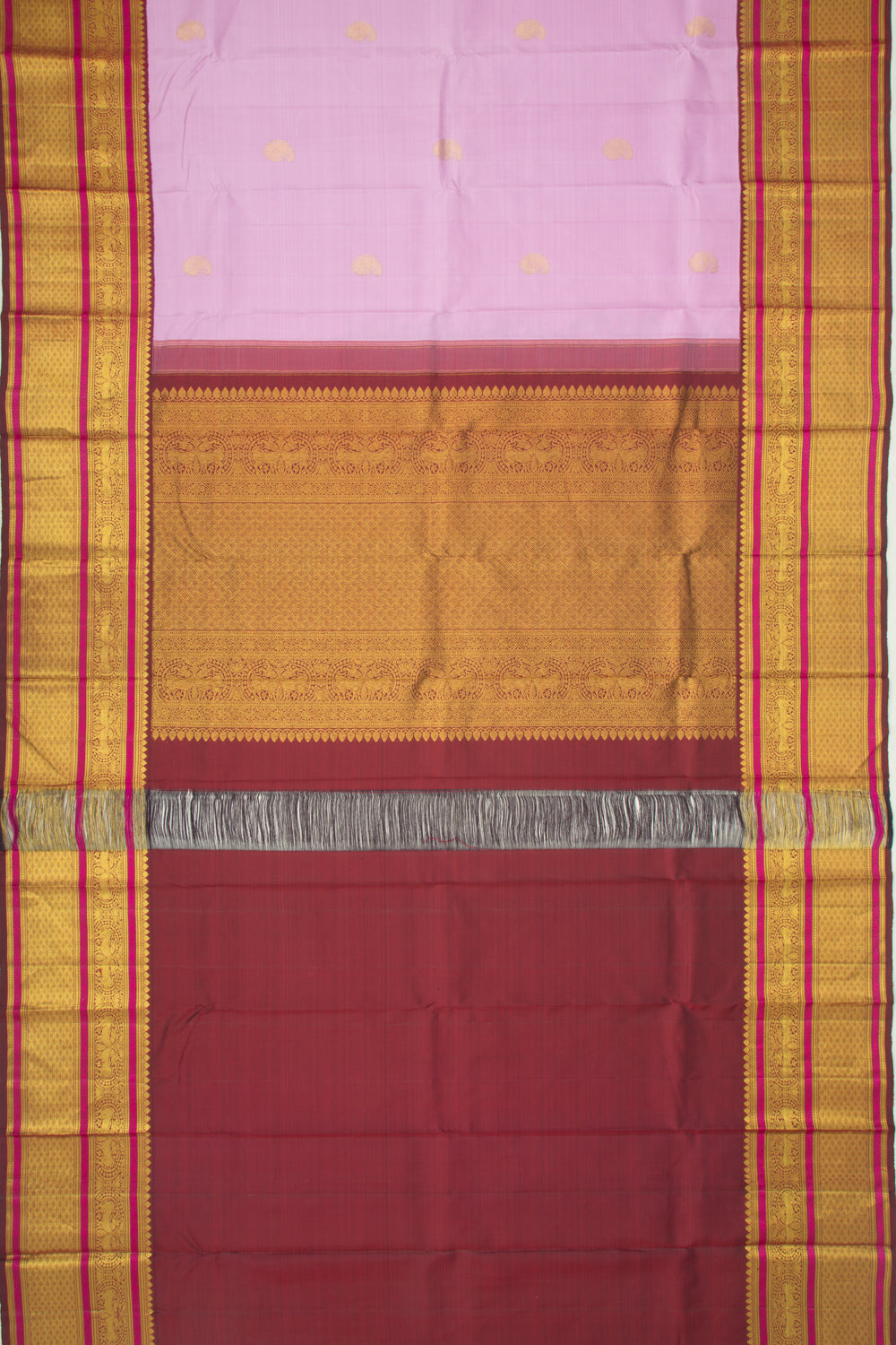 Kanchipuram Silk Butta Lilac Saree