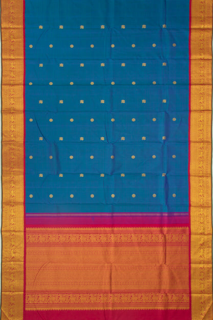 Kanchipuram Silk Butta Dark Blue Saree