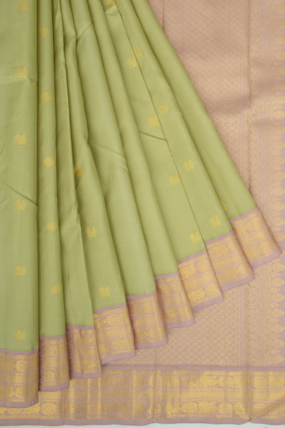 Kanchipuram Silk Butta Pastel Green Saree
