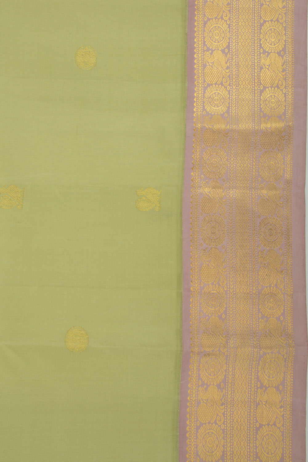 Kanchipuram Silk Butta Pastel Green Saree