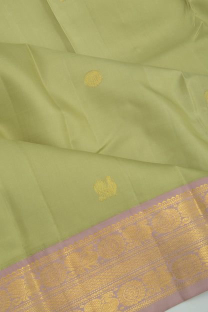 Kanchipuram Silk Butta Pastel Green Saree