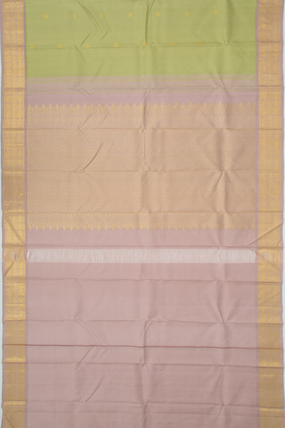 Kanchipuram Silk Butta Pastel Green Saree
