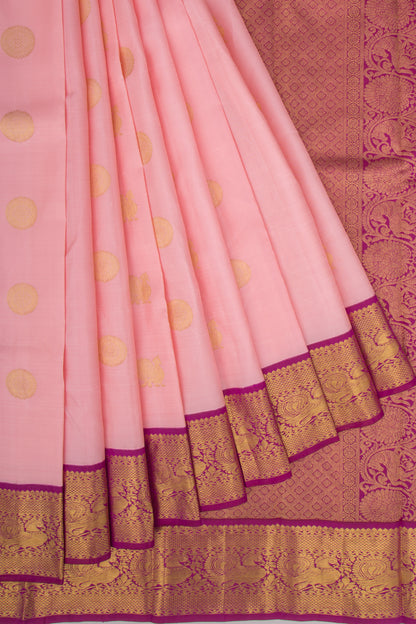 Kanchipuram Silk Butta Baby Pink Saree