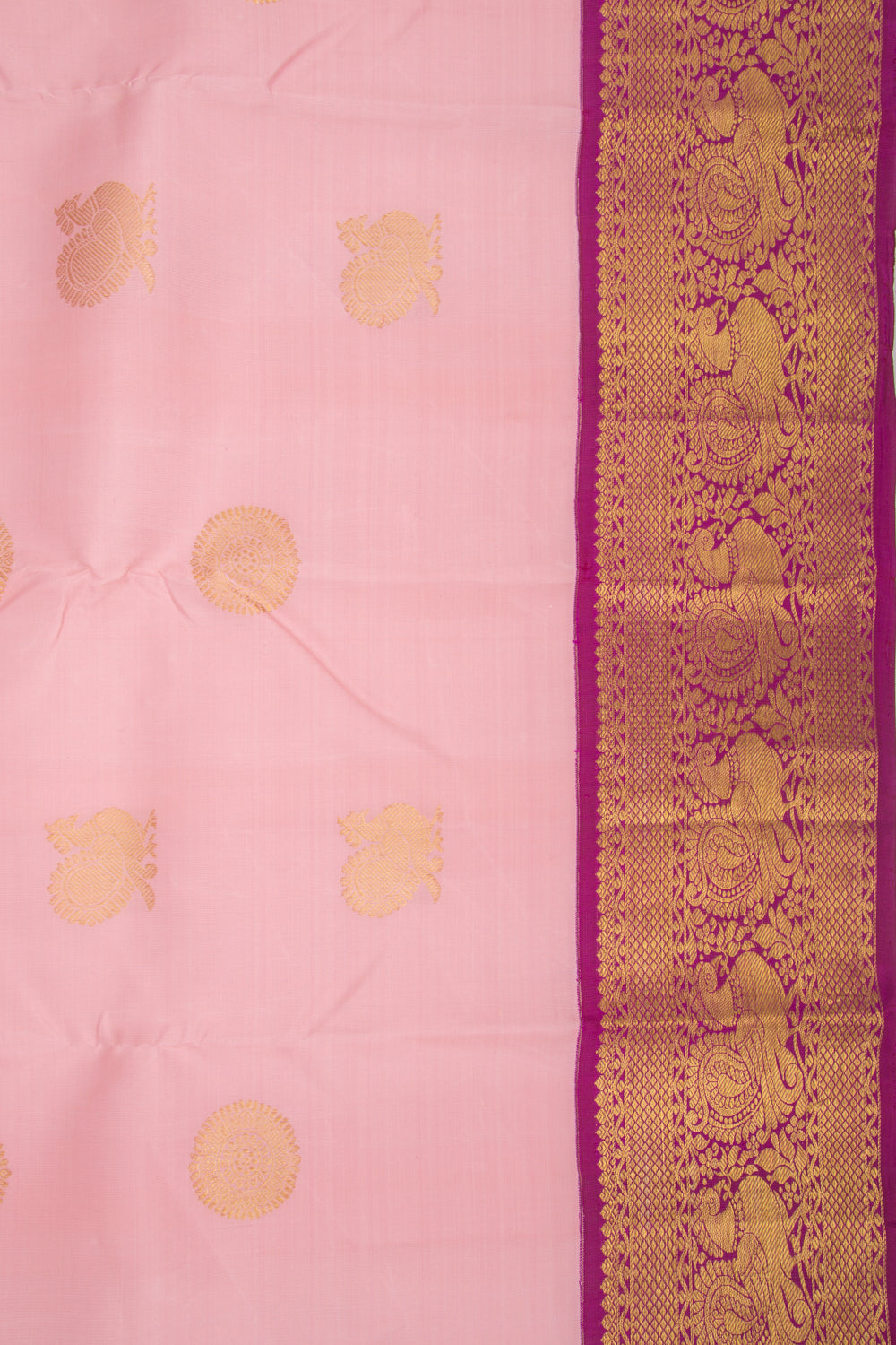 Kanchipuram Silk Butta Baby Pink Saree