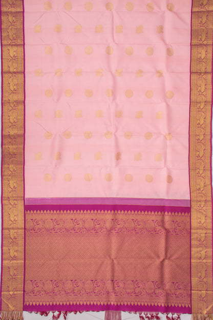 Kanchipuram Silk Butta Baby Pink Saree