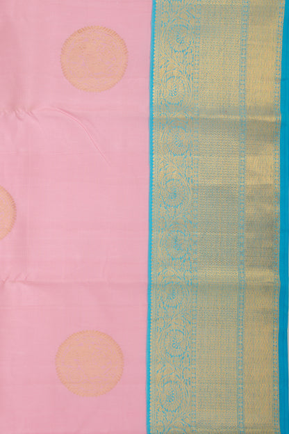 Kanchipuram Silk Butta Baby Pink Saree