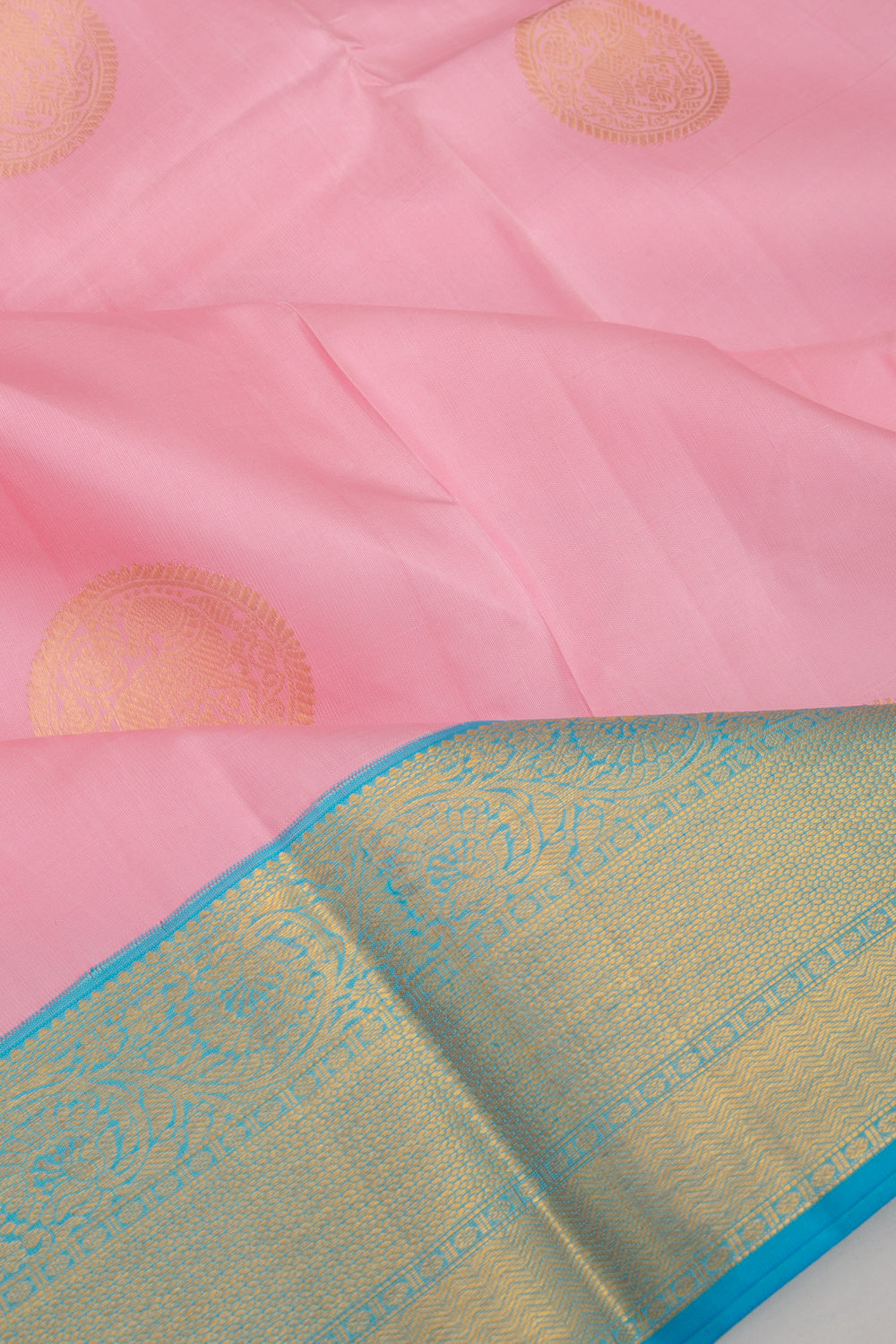 Kanchipuram Silk Butta Baby Pink Saree