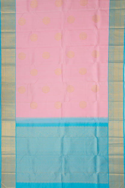 Kanchipuram Silk Butta Baby Pink Saree