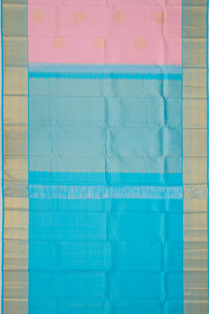 Kanchipuram Silk Butta Baby Pink Saree
