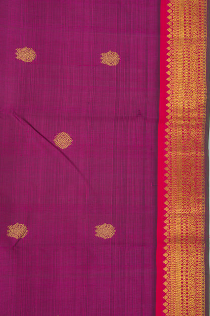 Kanchipuram Silk Butta Purple Saree