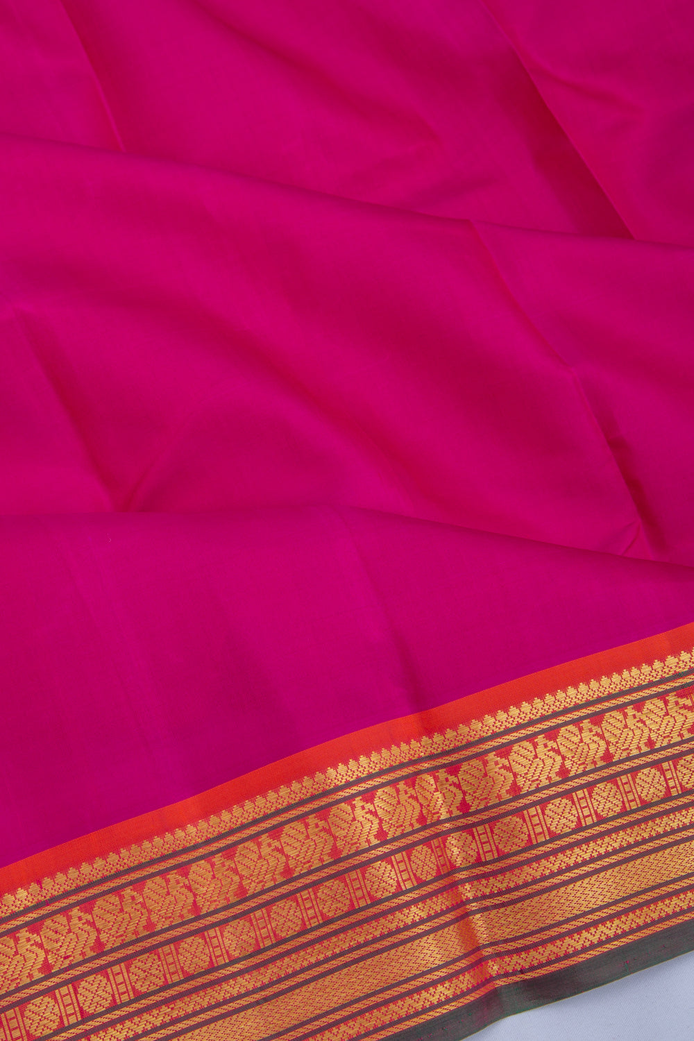 Kanchipuram Silk Plain Pink Saree