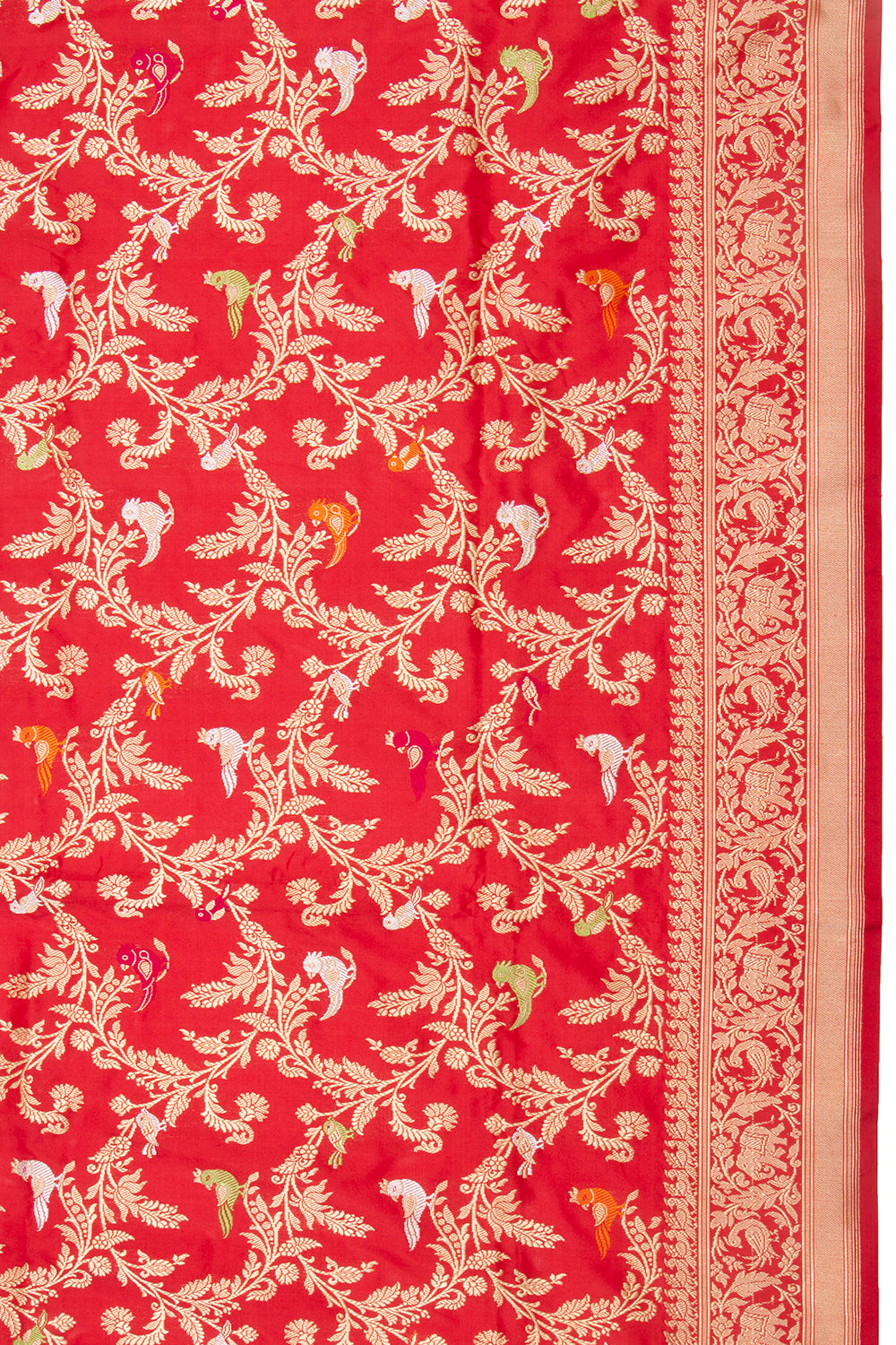 Banarasi Silk Kadwa Jaal Red Saree