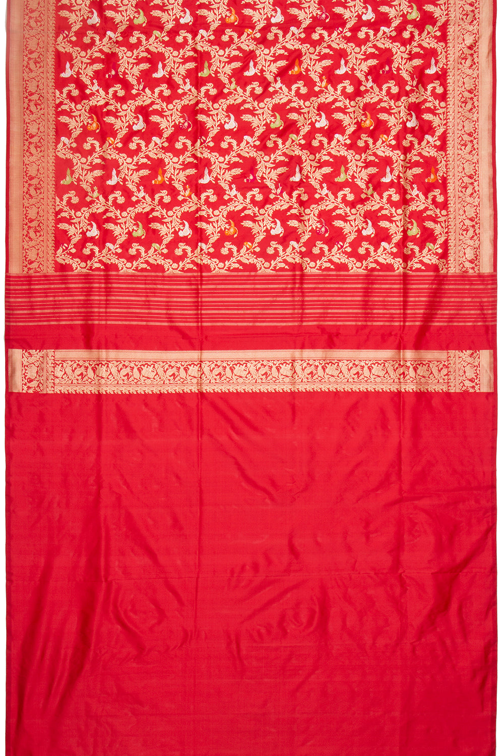 Banarasi Silk Kadwa Jaal Red Saree