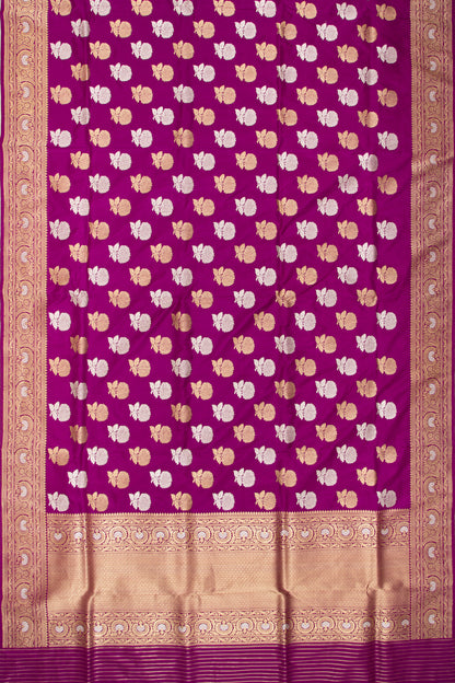 Banarasi Silk Brocade Purple Saree