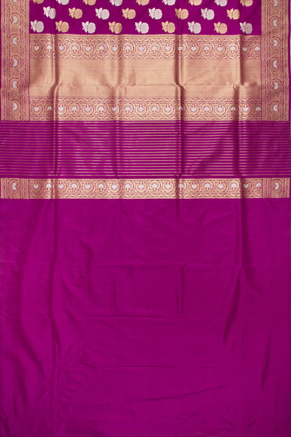 Banarasi Silk Brocade Purple Saree