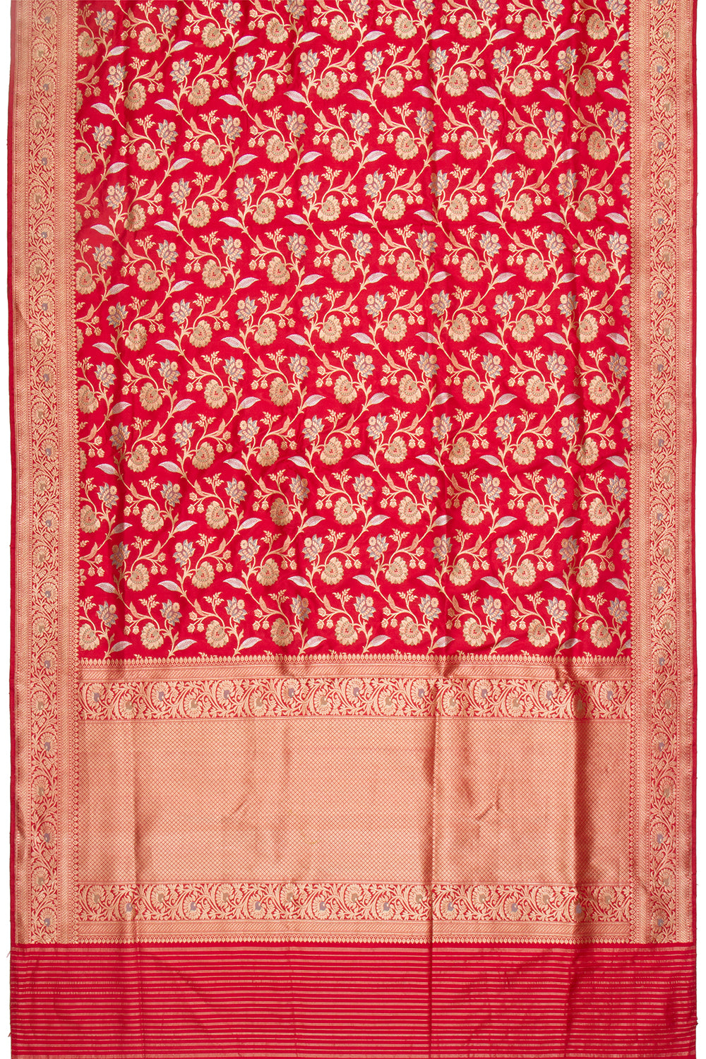Banarasi Silk Kadwa Jaal Red Saree