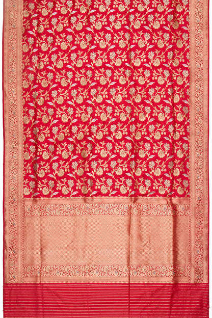 Banarasi Silk Kadwa Jaal Red Saree