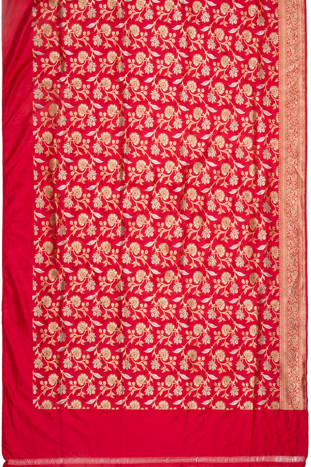 Banarasi Silk Kadwa Jaal Red Saree
