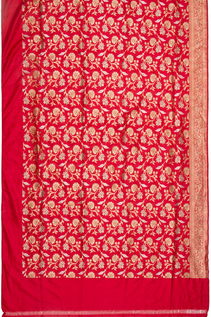 Banarasi Silk Kadwa Jaal Red Saree