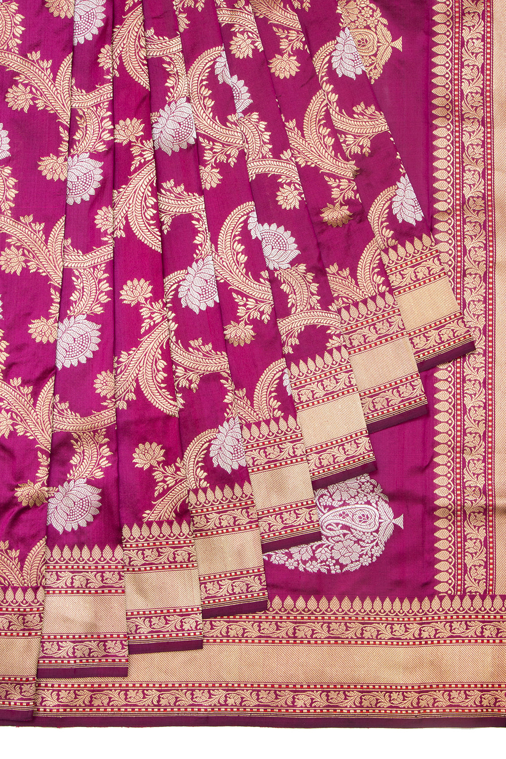 Banarasi Silk Jaal Purple Saree