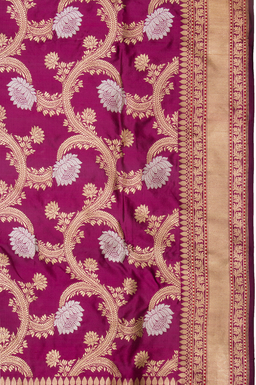 Banarasi Silk Jaal Purple Saree
